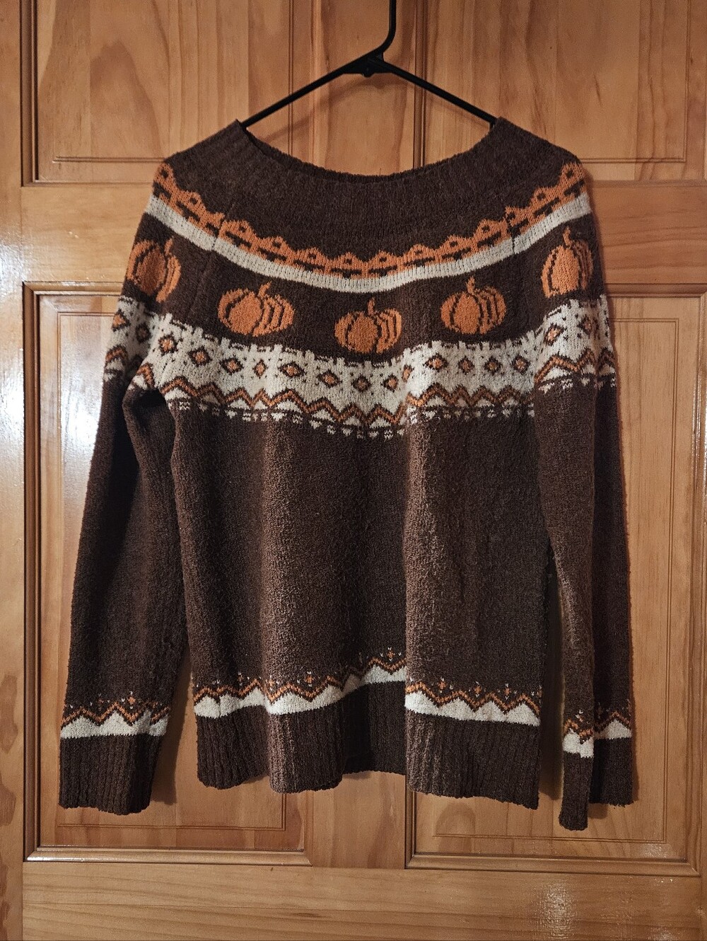Maurices Brown Pumpkin Crewneck Sweater